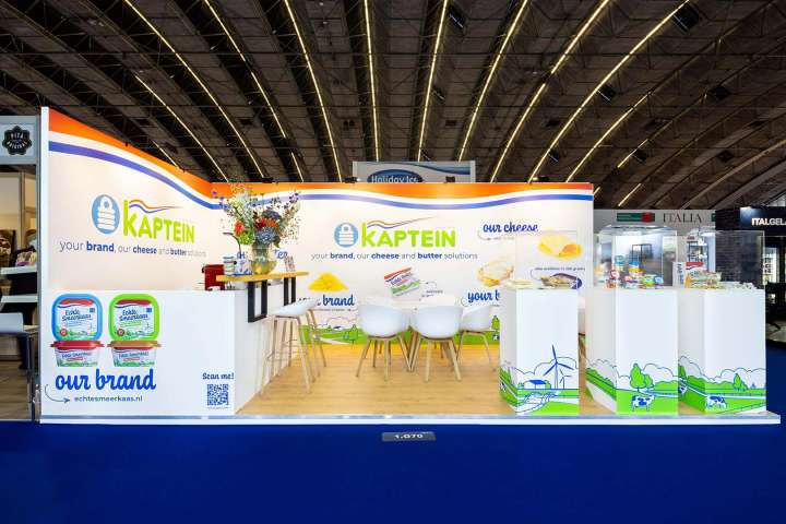 Exhibition stand for Kaptein. The House of Cheese and Butter at PLMA