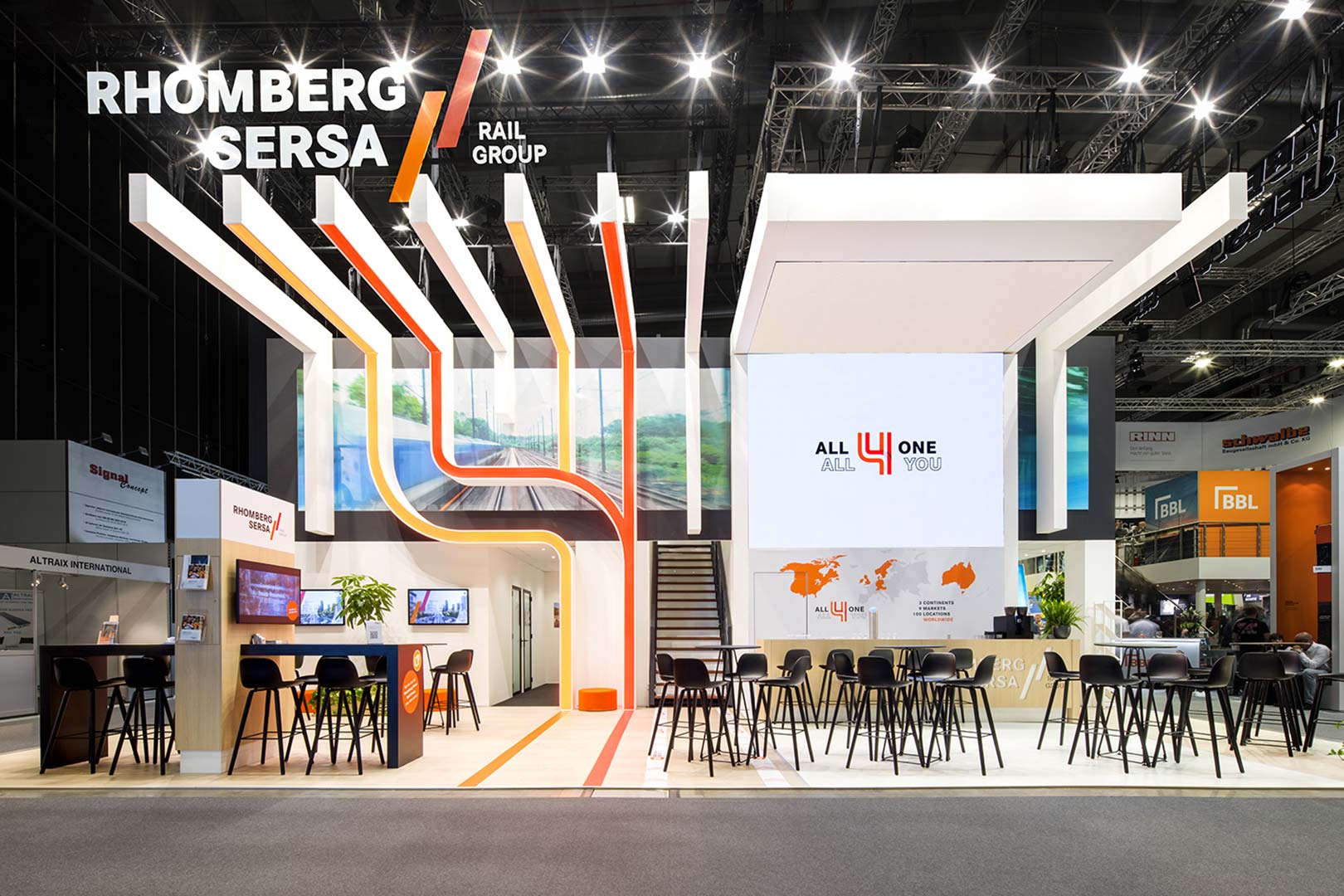 Na een zorgvuldige selectie koos RSRG voor Eldee Expo Experts. Ons concept sprong eruit – doeltreffend en stijlvol, met een moderne uitstraling. De klant was direct enthousiast en zag meteen hoe dit design hun merk krachtig zou vertegenwoordigen op de beursvloer.