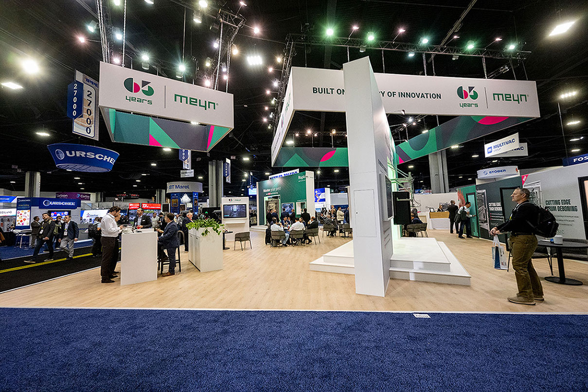 Beursstand Meyn Food - IPPE, Atlanta. Succesvolle beursdeelname in de USA.