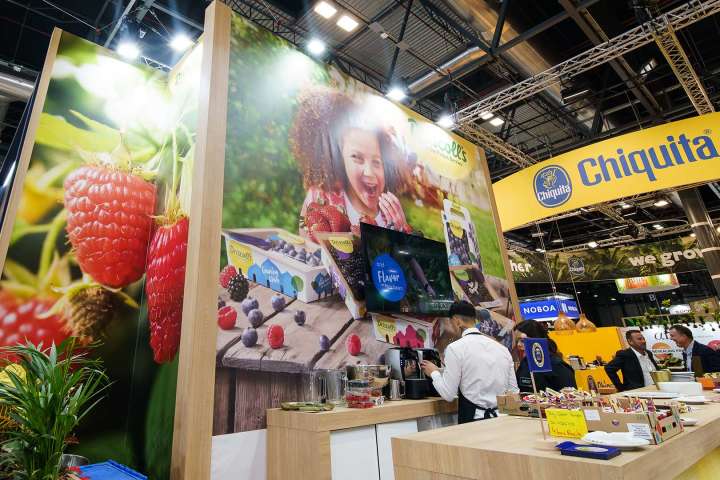 Exhibition Stand of Driscolls at Fruit Attraction in Madrid. Designed and Build by Eldee Expo Experts